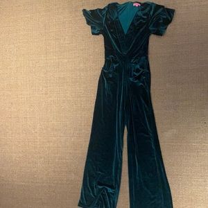Green Velvet Jumpsuit